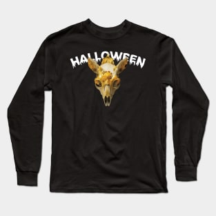 gold skull halloween artwork Long Sleeve T-Shirt